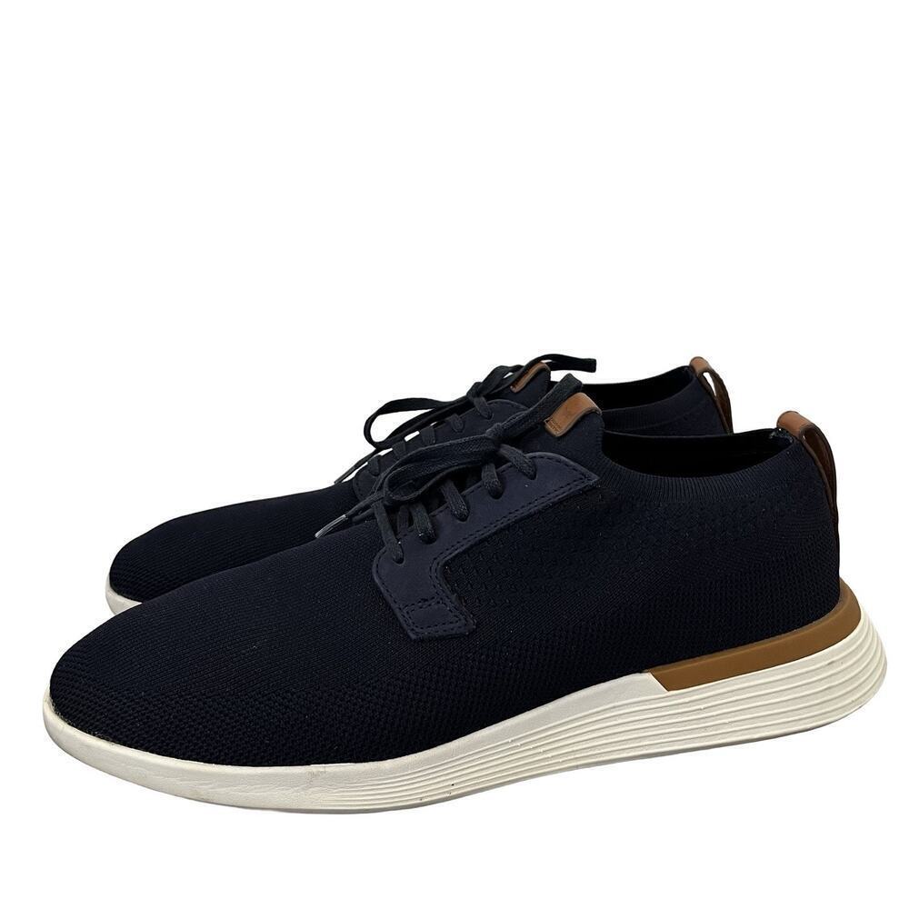 Wolf & Shepherd Swiftknit Lace Up Men's Sneakers Size 12 Navy Knit Slip On Shoes